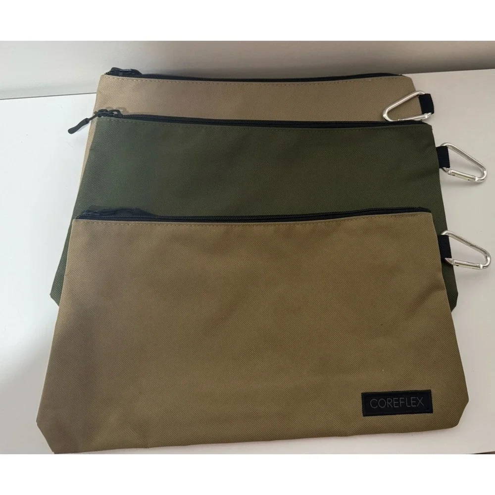 Coreflex 3 Pack Tool Pouch Zipper Bag, Small Tool Bag, Multipurpose Storage